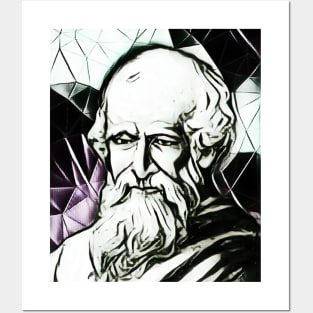 Archimedes Black and White Portrait | Archimedes Artwork 3 Posters and Art